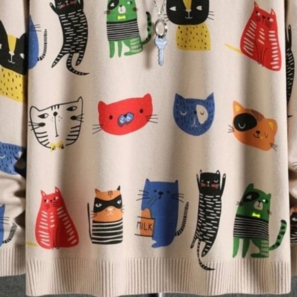 Sweater cats  size large small and medium NEW SMALL MEDIUM LARGE​​ - Picture 4 of 4